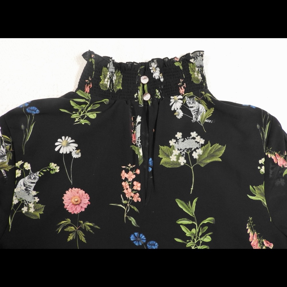 Ted Baker size 2 long sleeve sheer shirt new